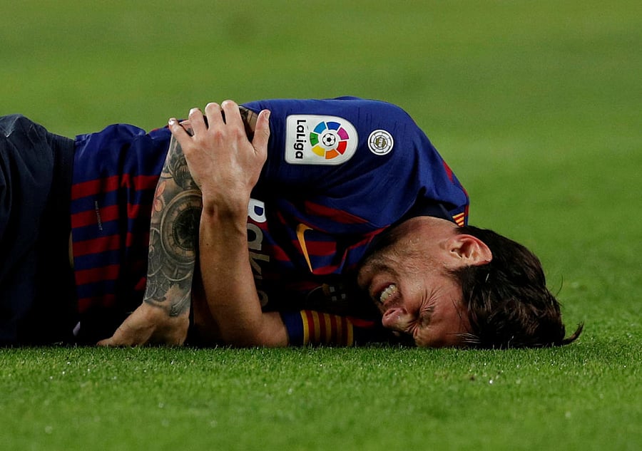 Without the injured Lionel Messi, pressure will be on Barcelona as they take on Inter Milan in the Champions League. REUTERS