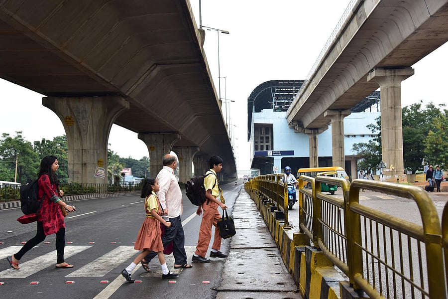 Traffic disruptions are expected on the road later as the cut and cover project involves the digging of the road. DH photo.