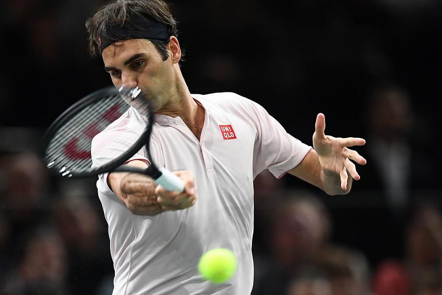 CLASSY: Switzerland's Roger Federer during his win over Italy's Fabio Fognini. AFP 