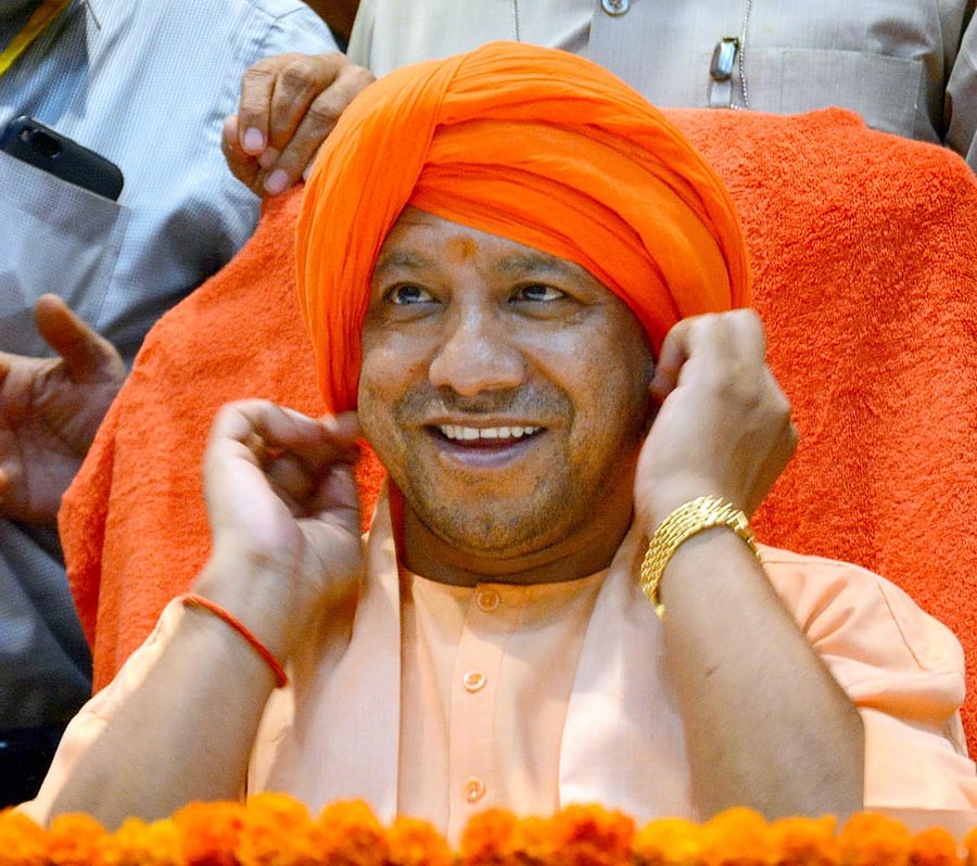 Uttar Pradesh CM Yogi Adityanath may make announcement on Diwali. (PTI Photo)