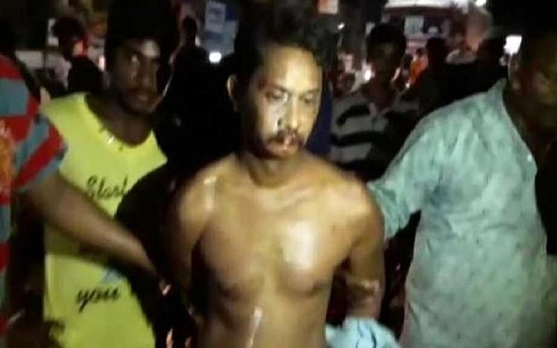 An English teacher who impregnated a minor girl was mercilessly beaten and paraded naked through the streets of Eluru town of Andhra Pradesh by her relatives on Wednesday.