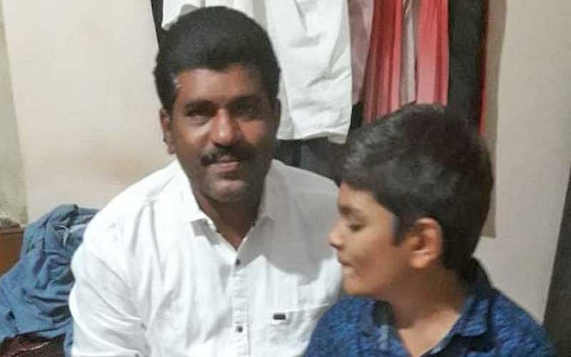 Brahmananda Reddy with his son Mouna Sai Reddy
