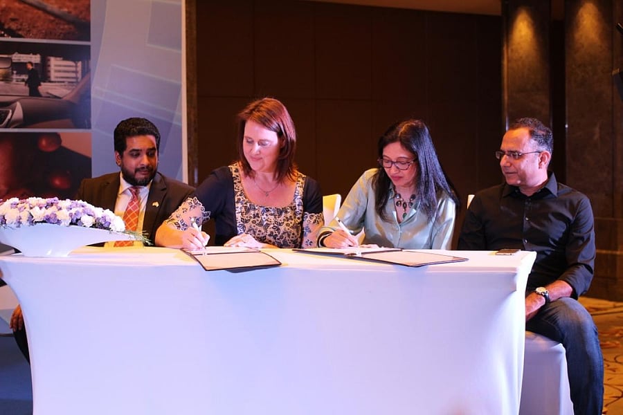 In the picture: Left (Dr Shai Moses, Consul for Trade and Economic Affairs, Consulate of Israel, Dana Kursh, Consulate General of Israel to South India, Nivruti Rai, Country Head, Intel India, and Jitendra Chaddah, Senior Director, Strategy &amp; Operatio