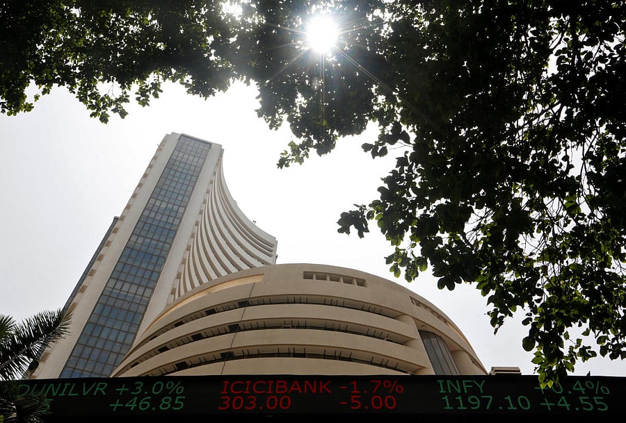 The 30-share barometer recovered 125.65 points, or 0.36 percent, at 34,973.95. It had lost 708.41 points in the previous four sessions largely on political uncertainty in Karnataka. (Reuters)