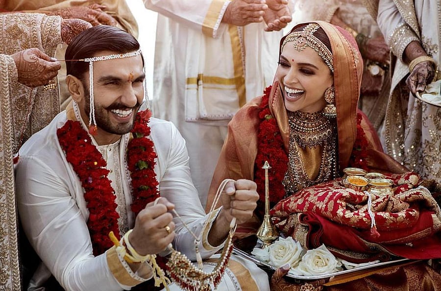 Official picture of the Ranveer Singh and Deepika Padukone wedding in Italy.