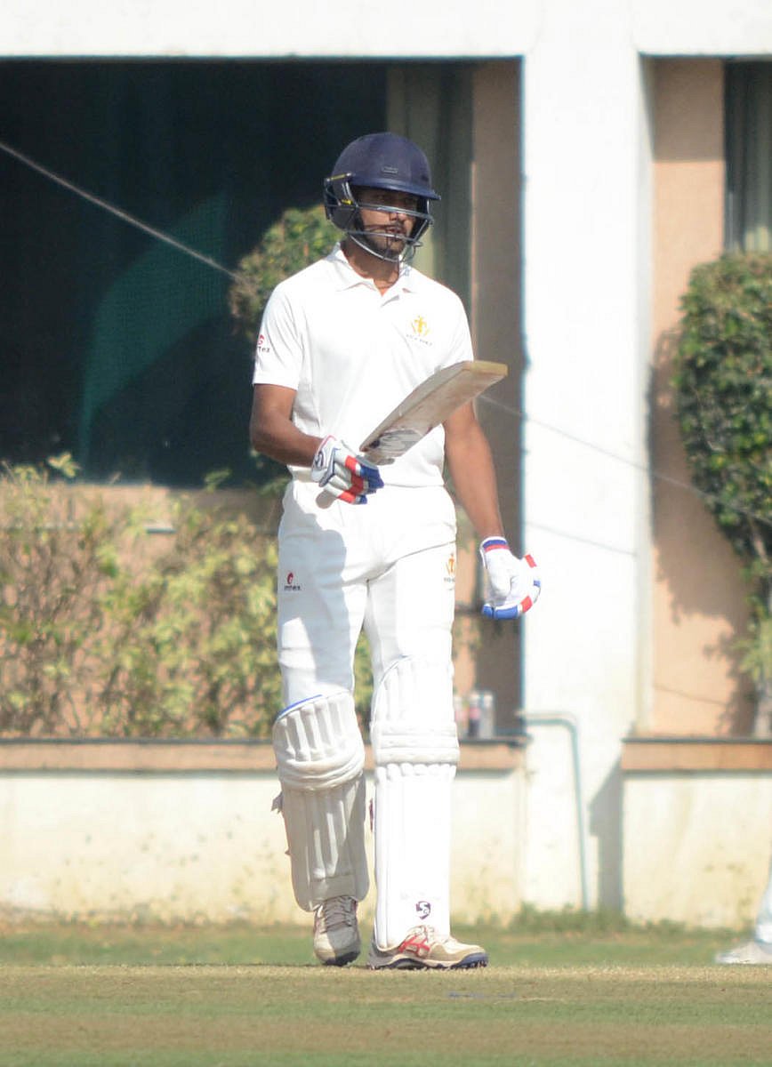 D Nischal’s patient century bailed Karnataka out of trouble against Vidarbha  