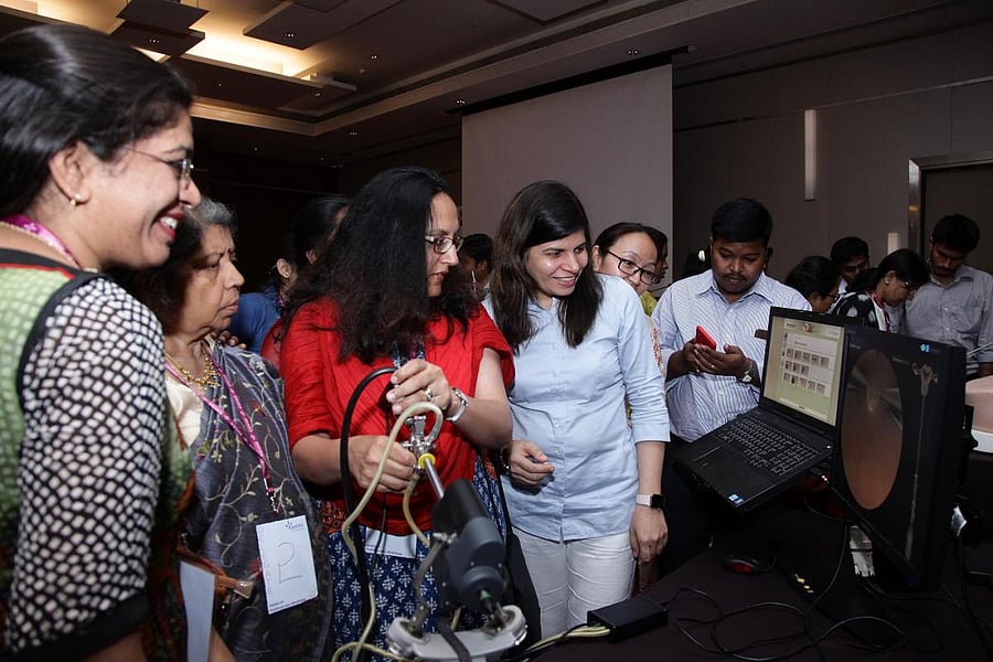 About 50 doctors attended the workshop on Sunday at Novotel Hotel, Marathahalli, to get hands-on training on hysteroscopy.