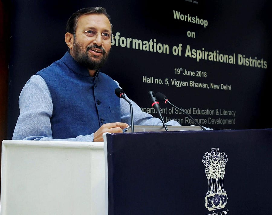 Union HRD Minister Prakash Javadekar