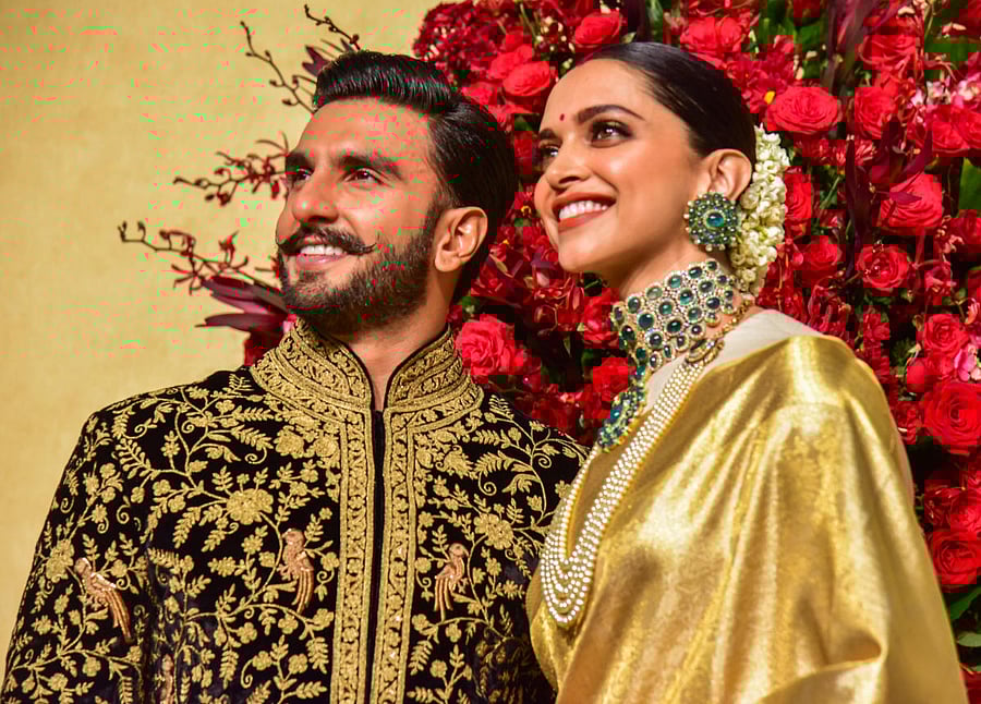 Bollywood actors Deepika Padukone and Ranveer singh Wedding Reception at Leela palce in Bengaluru on Wednesday. Photo/ S K Dinesh