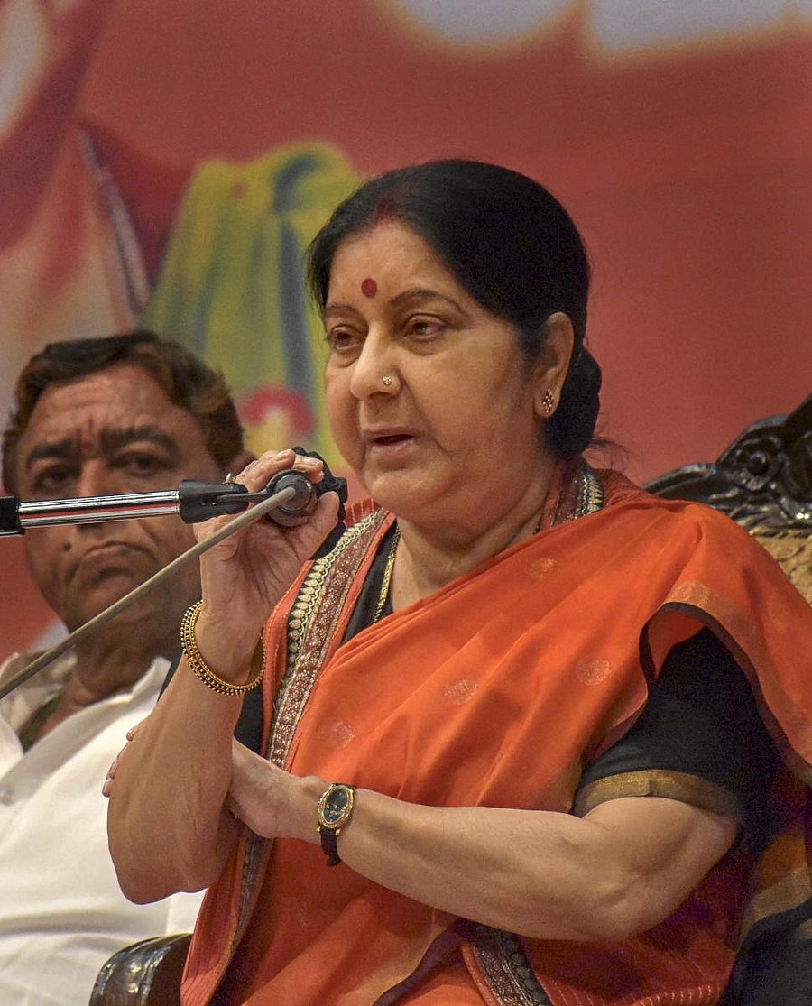 External Affairs Minister Sushma Swaraj. PTI photo