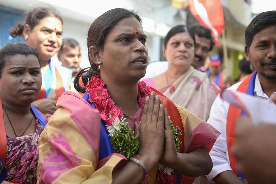 Transgender Chandramukhi Muvvala. AFP