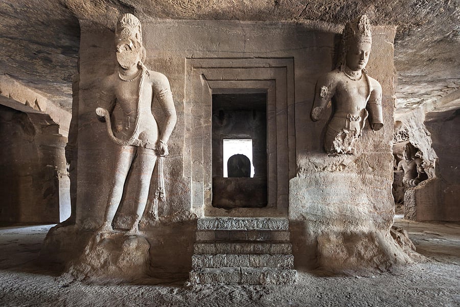 Elephanta Island caves near Mumbai in Maharashtra
