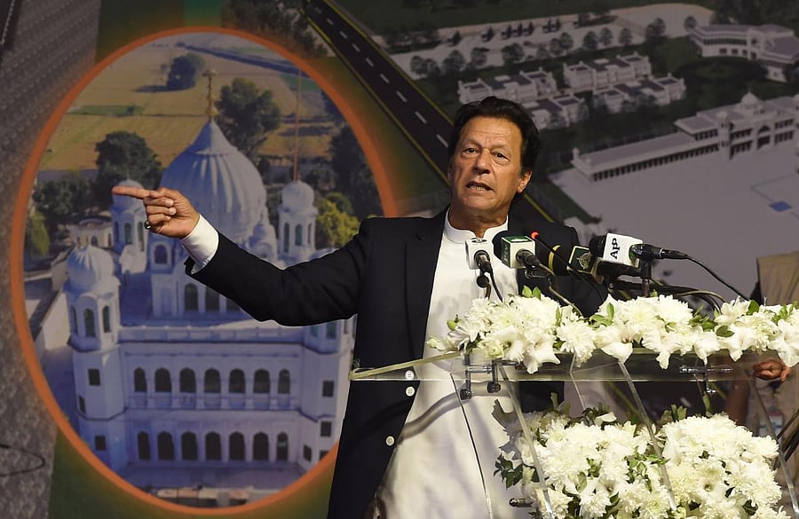 Imran Khan during the groundbreaking of the Kartarpur corridor. AFP file photo.