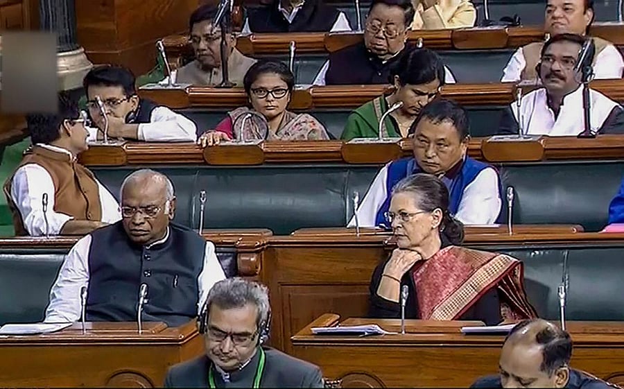 Mallikarjun Kharge, leader of the Congress in the Lok Sabha, rose to speak on some issue, but the Speaker started the proceeding of the Question Hour. PTI file photo