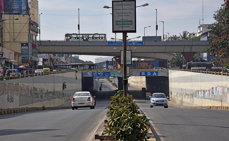 Sri Jayadeva Hospital Grade Separator at Bannerghatta road in Bengaluru. Photo by S K Dinesh