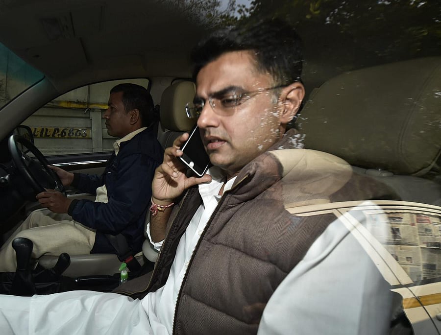 Rajasthan Pradesh Congress Committee President Sachin Pilot arrives at Congress President Rahul Gandhi's residence, in New Delhi. (PTI Photo)