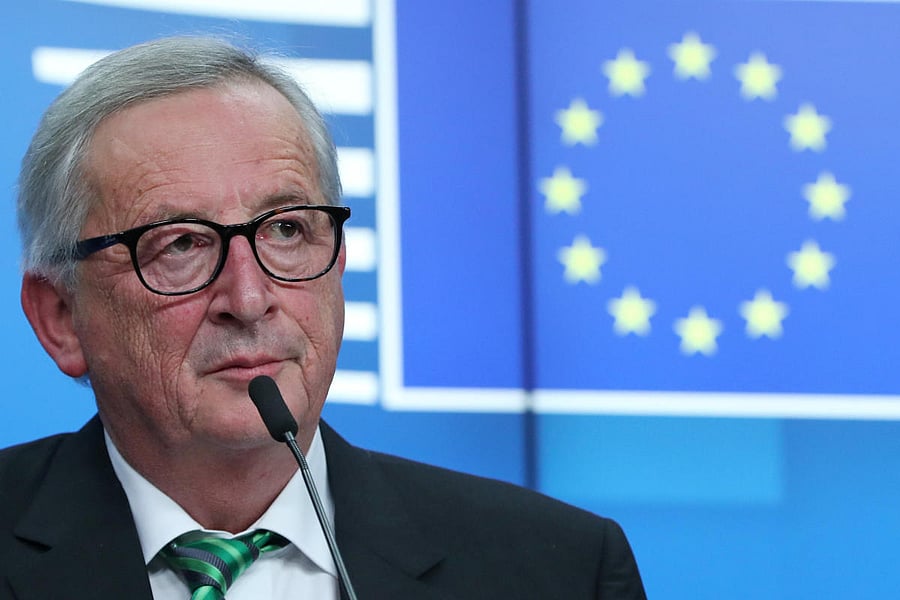 European Commission President Jean-Claude Juncker participates in a news conference at a European Union leaders summit in Brussels, Belgium, December 14, 2018. (REUTERS)