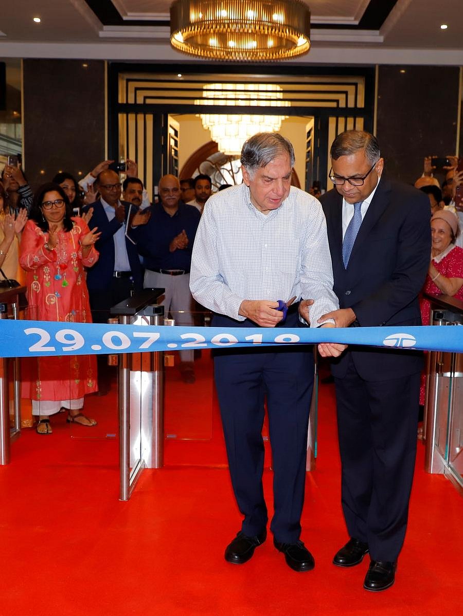 Tata Sons Chairman Emeritus Ratan Tata inaugurates the newly refurbished Bombay House, the headquarters of the Tata Group.