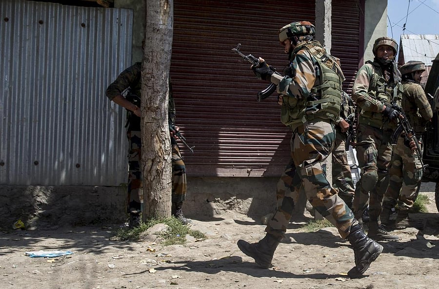 Three Central Reserve Police Force (CRPF) personnel and a civilian were injured after militants attacked paramilitary deployment party blast in Sangrama area of Sopore in north Kashmir’s Baramulla district on Tuesday. PTI file photo