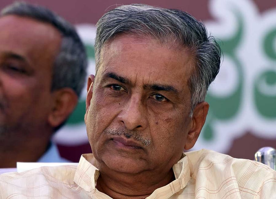 In picture: Council pro tem chairman Basavaraj Horatti. DH photo.