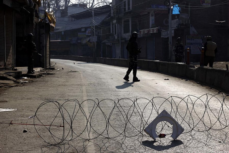 The separatists have called for a three-day shutdown from Sunday against the killings and had also urged people to march towards 15-Corps headquarters in Badami Bagh, Srinagar. (Photo by Umer Asif)