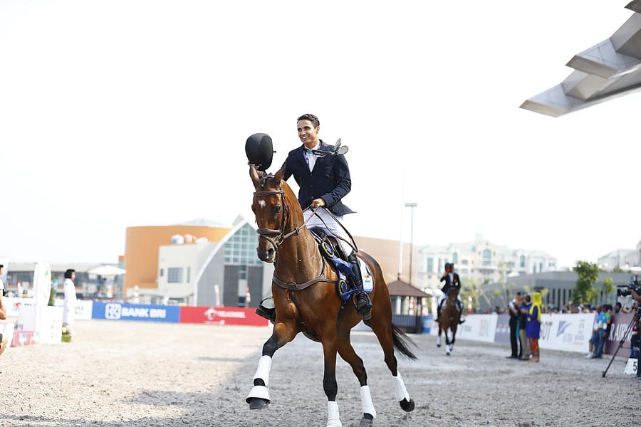 Fouaad Mirza after he won a silver at Jakarta. 