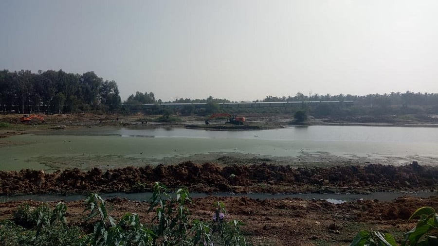 Separate sewage lines have been laid out and the existing sewage inflow into the lake is being diverted through the lines. Special arrangement