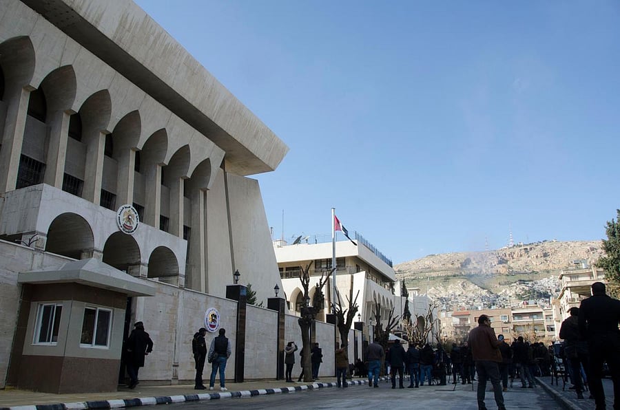 The United Arab Emirates embassy is pictured in the Syrian capital Damascus on December 27, 2018 after its reopening, the latest sign of efforts to bring the Syrian government back into the Arab fold. (AFP Photo)