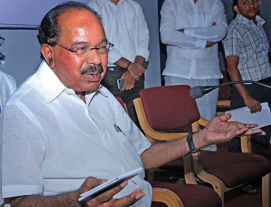 Senior Congress leader and former Union minister M Veerappa Moily.