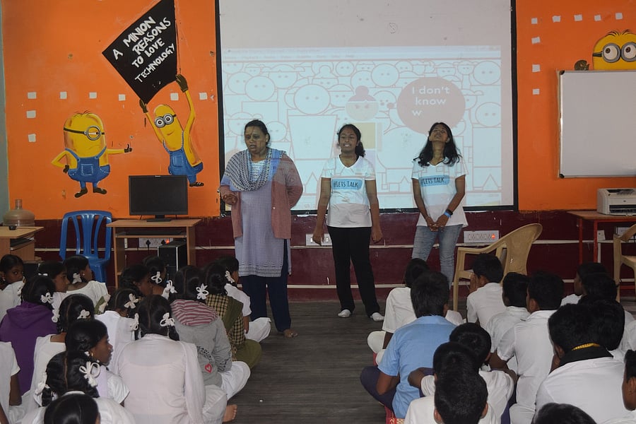 Aaryani Sahay and Kashish Singh help school children open up to parents and teachers.