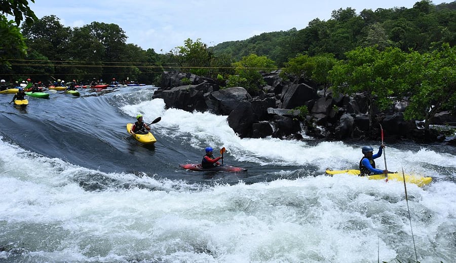 Kayaking in River Kali