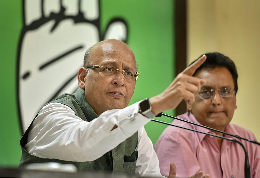 “We seek the removal, the departure, the exit of the collaborator for violating the Constitution, the CVC. He must go. It is irrelevant whether he resigns or is sacked, but he must go,” Congress spokesperson Abhishek Manu Singhvi told reporters here. PTI file photo