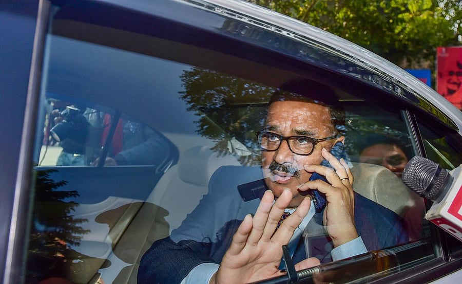 CBI chief Alok Verma arrives at CBI headquarters in New Delhi. PTI