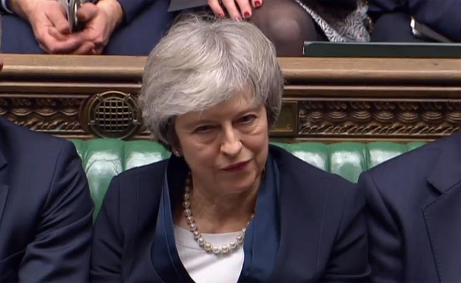 "May's Brexit deal dead as a dodo", said Britain's biggest-selling paper, with a mock-up picture of the PM as the extinct flightless bird. (Reuters Photo)