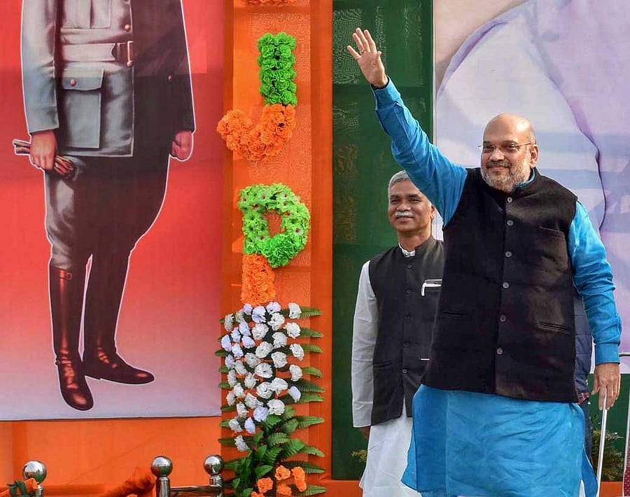 Within hours after addressing a party rally in West Bengal's Malda district BJP president Amit Shah returned to New Delhi on Tuesday evening due to ill health.  PTI photo