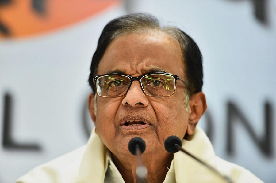 Congress senior leader P Chidambaram. PTI Photo