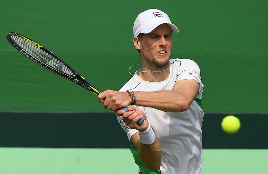 Italy's Andreas Seppi returns during his win over India's Ramkumar Ramanathan on Friday. AFP