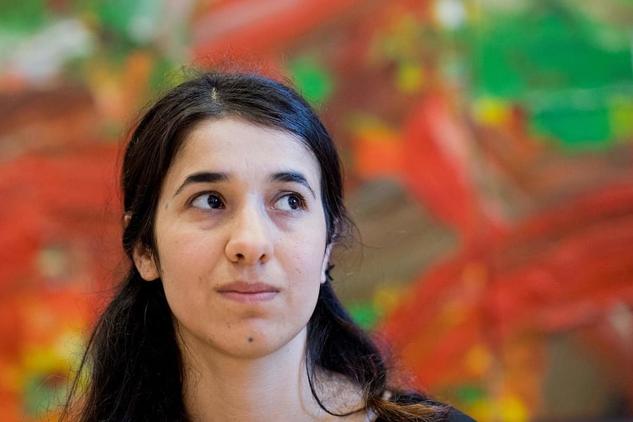 Nobel Peace Prize winner Nadia Murad and Venezuelan opposition leader Juan Guaido's envoy to Washington are among the top guests invited to attend US President Donald Trump's State of the Union address, lawmakers announced. AFP file photo.