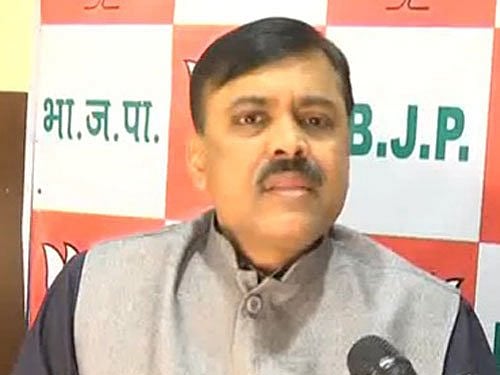 BJP spokesperson G V L Narasimha Rao. Screen grab.