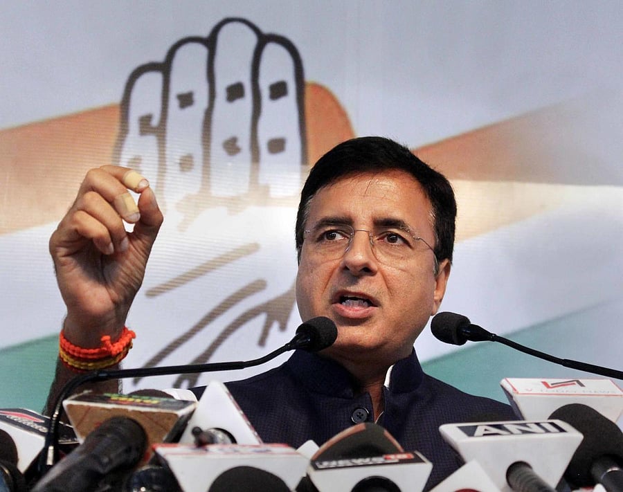 Congress spokesperson Randeep Singh Surjewala. (PTI File Photo)