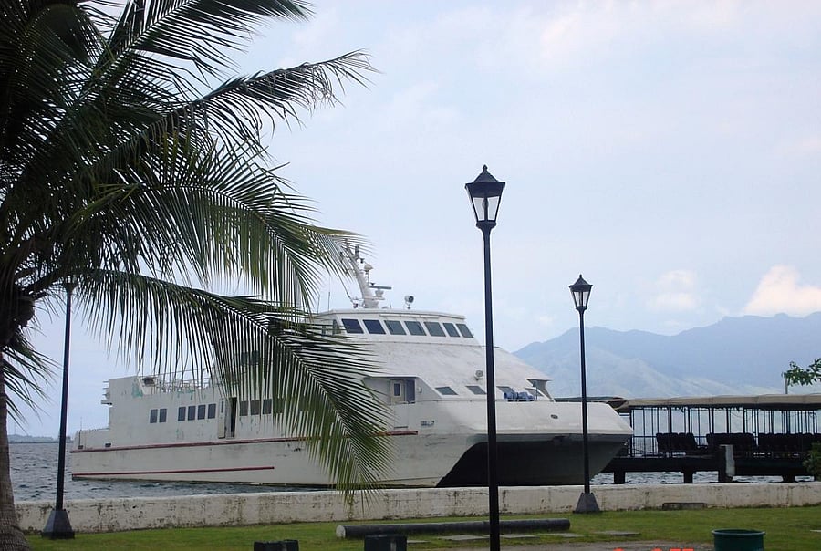 The Subic Bay area; a boat at the Bay. photos by author