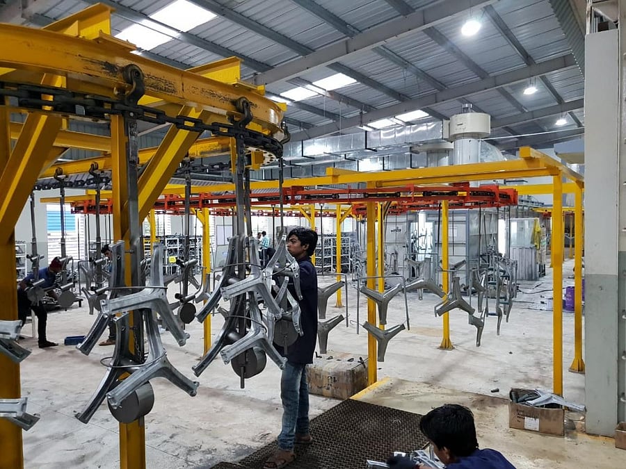 As part of its plans to compete with China, the government will establish nine industrial clusters in nine districts. DH file photo