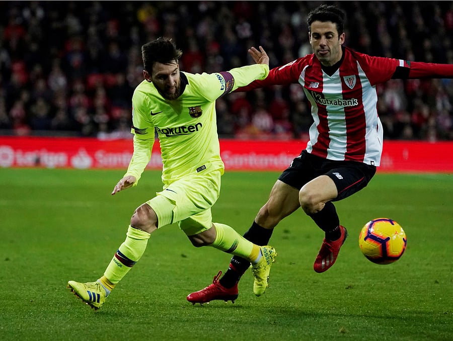 PATCHY: Lionel Messi suffered fitness issues in Barcelona's goalless draw against Athletic Bilbao. REUTERS 