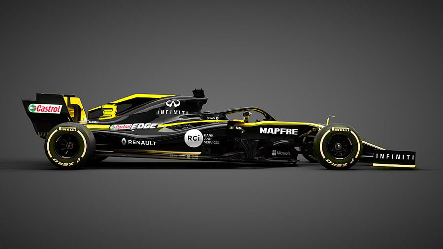 The R.S.19, the 2019 challenger from Renault. Picture credit: Renault F1 Team