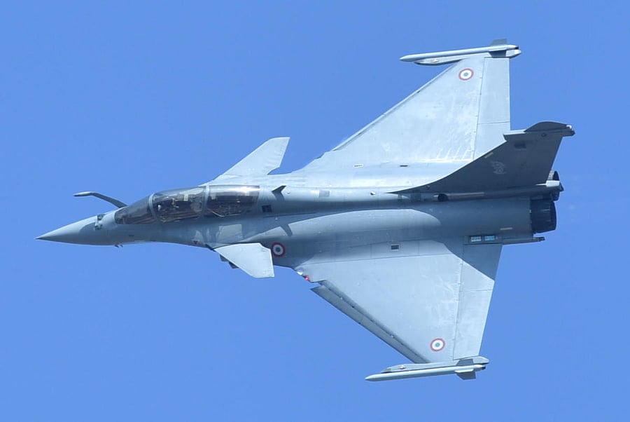 Rafale aircraft flays during the rehearsal session Aero India 2019 at Yelahanka Airbase in Bengaluru on Sunday 17th February 2019. Photo by Janardhan BK