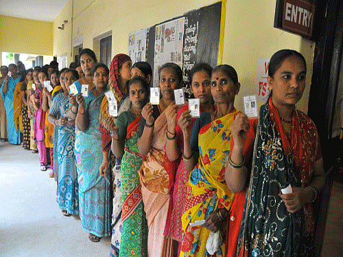 The counting of votes in all the 197 wards is likely to be completed by 1 pm. The electronic voting machines will be unlocked at 8 am. DH file photo