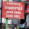 Blank: Hoardings featuring no advertisements are a common sight. DH photo