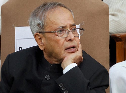 Before leaving for South Africa on Monday to attend a memorial service for Nelson Mandela, President Pranab Mukherjee is believed to have sought a legal opinion on the draft reorganisation bill ahead of dispatching it to the Andhra Pradesh Assembly to seek the House's view on carving out a Telangana state. PTI photo