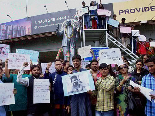 Students at Hyderabad Central University. PTI file photo