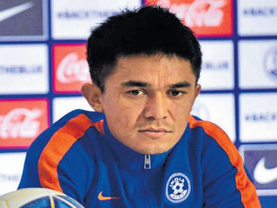 Indian football team captain Sunil Chhetri